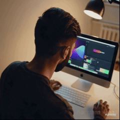 Designer working on computer